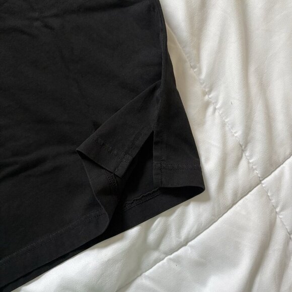 Vintage 90s Y2K Baby Tee T-shirt 2000s Floral Black Womens Small 100% Cotton - Picture 6 of 7